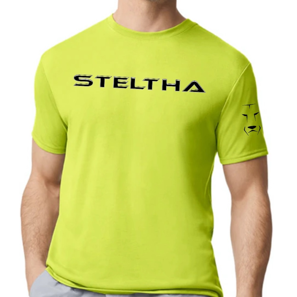 STELTHA ‘Intense’ Lime men’s dri wicking shirt